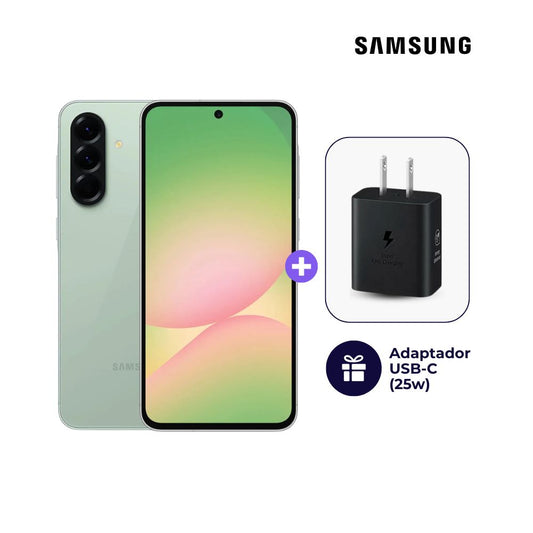 Celular Samsung Galaxy A56 5G 256GB 8GB Verde + Adaptador USB-C Samsung Original 25W