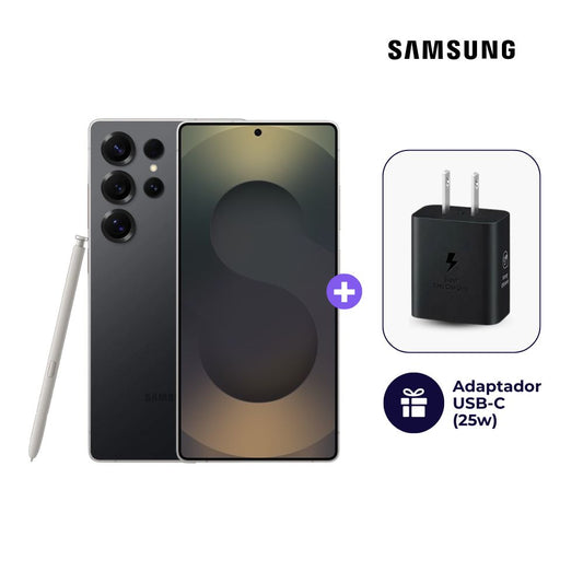 Celular Samsung Galaxy S25 Ultra 256GB 12GB Negro + Adaptador USB-C Samsung Original 25W