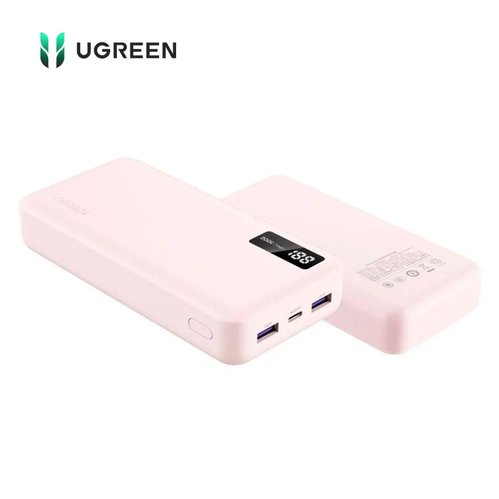 Power Bank UGREEN 20000 mAh 20W de Carga Rápida Color Rosado