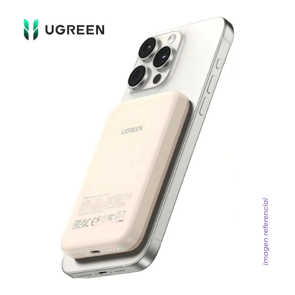 Power Bank UGREEN PB560 Magnético MagSafe 5000mAh 15W USB-C Beige