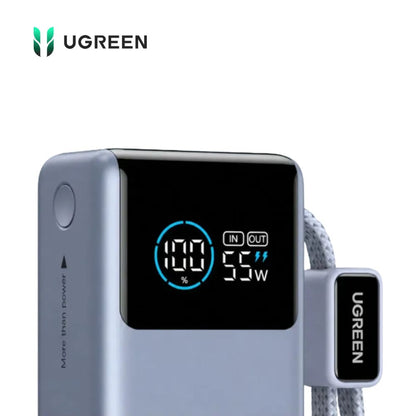 Power Bank UGREEN Nexode Pro 10000mAh 55W USB-C con Cable Integrado