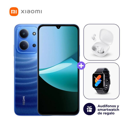 Xiaomi Redmi 15C 256GB 4GB Azul + Smartwatch + Audífonos
