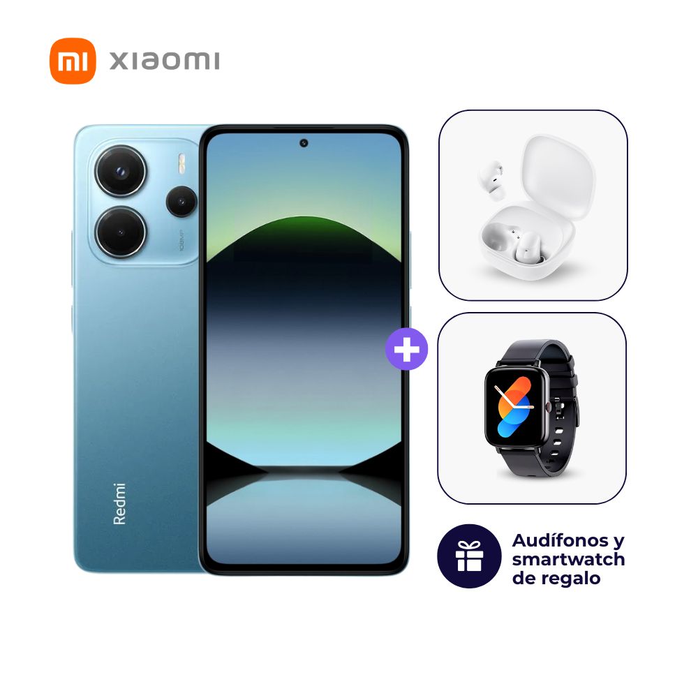 Xiaomi Redmi Note 14 4G 128GB 6GB Azul + Smartwatch + Audífonos
