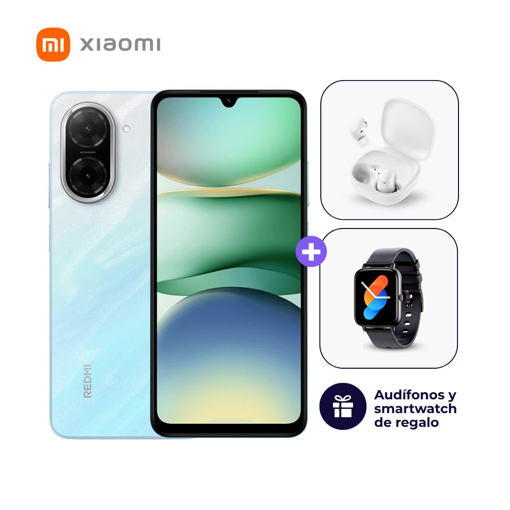Xiaomi Redmi A5 4G 128GB 4GB Azul + Smartwatch + Audífonos