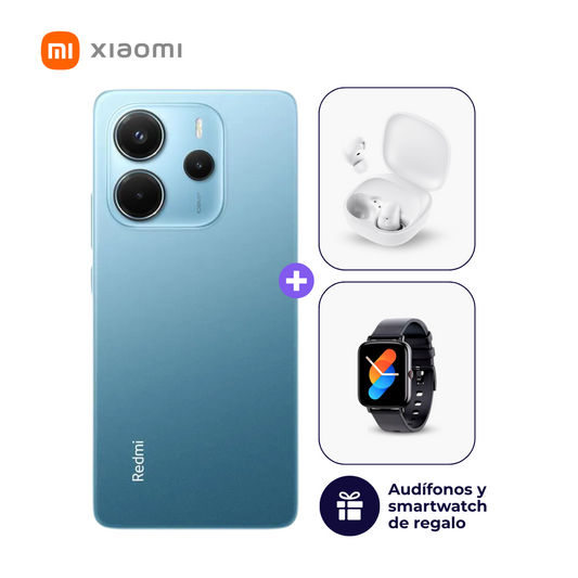 Xiaomi Redmi Note 14 4G 256GB 8GB Azul Océano + Smartwatch + Audifonos