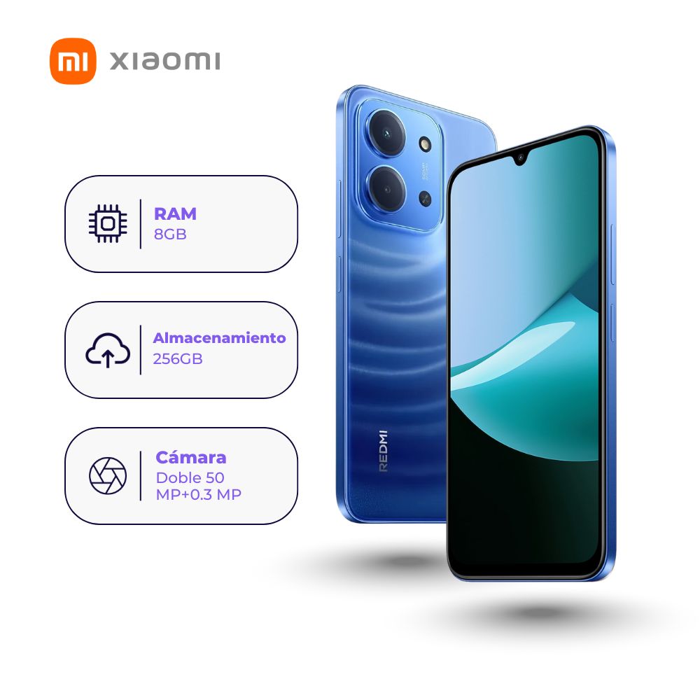 Xiaomi Redmi 15C 256GB 8GB Azul + Smartwatch + Audífonos