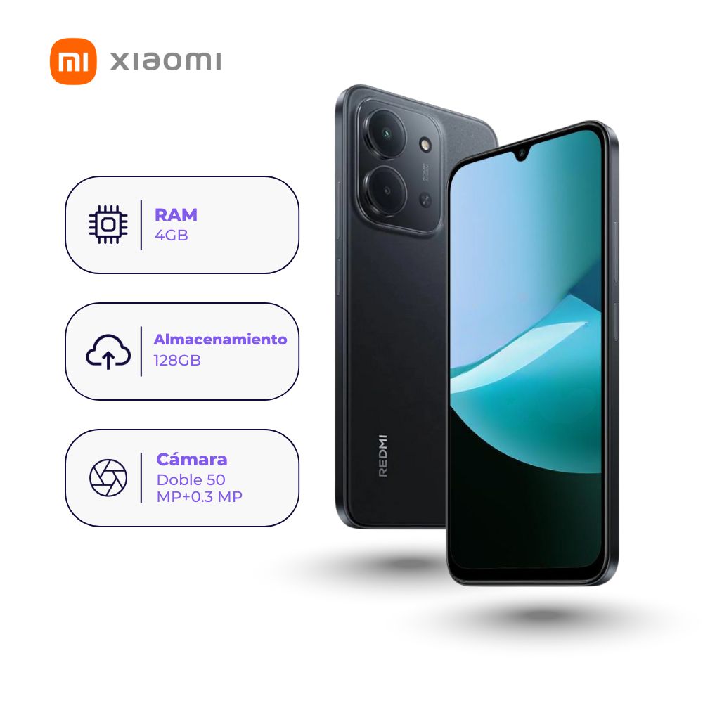 Xiaomi Redmi 15C 128GB 4GB Negro + Smartwatch + Audífonos