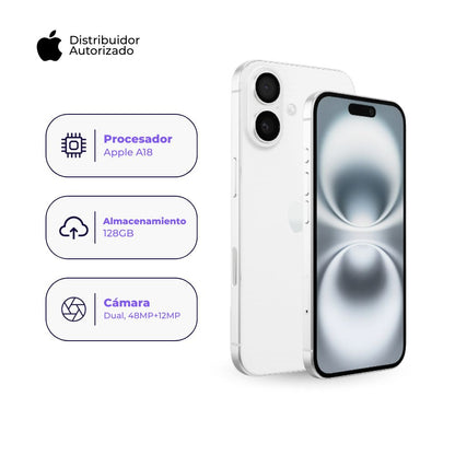 Apple iPhone 16 128GB 8GB Blanco