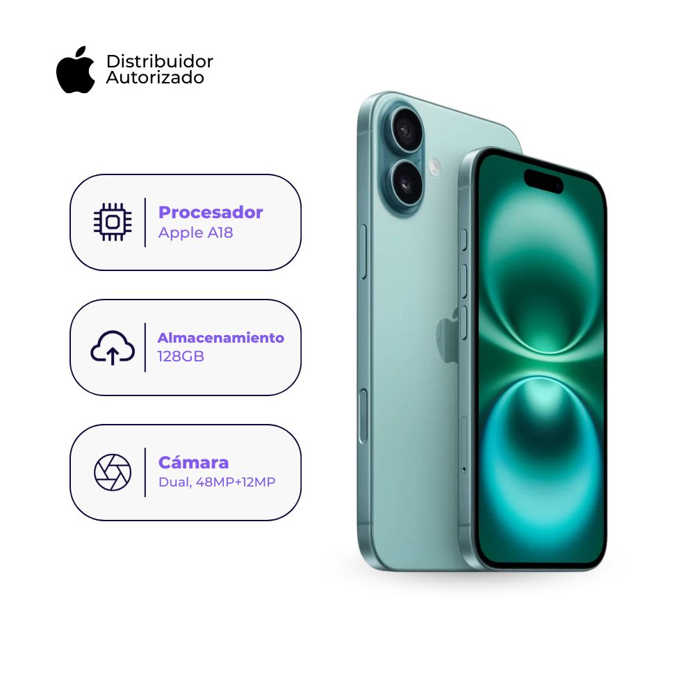 Apple iPhone 16 128GB 8GB Verde azulado