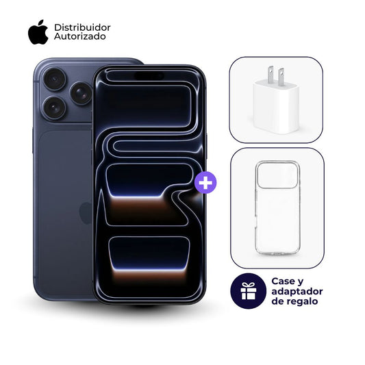 Celular iPhone 17 Pro Max ESIM 256GB Azul intenso + Case + Cubo Apple iPhone Tipo C de 20W